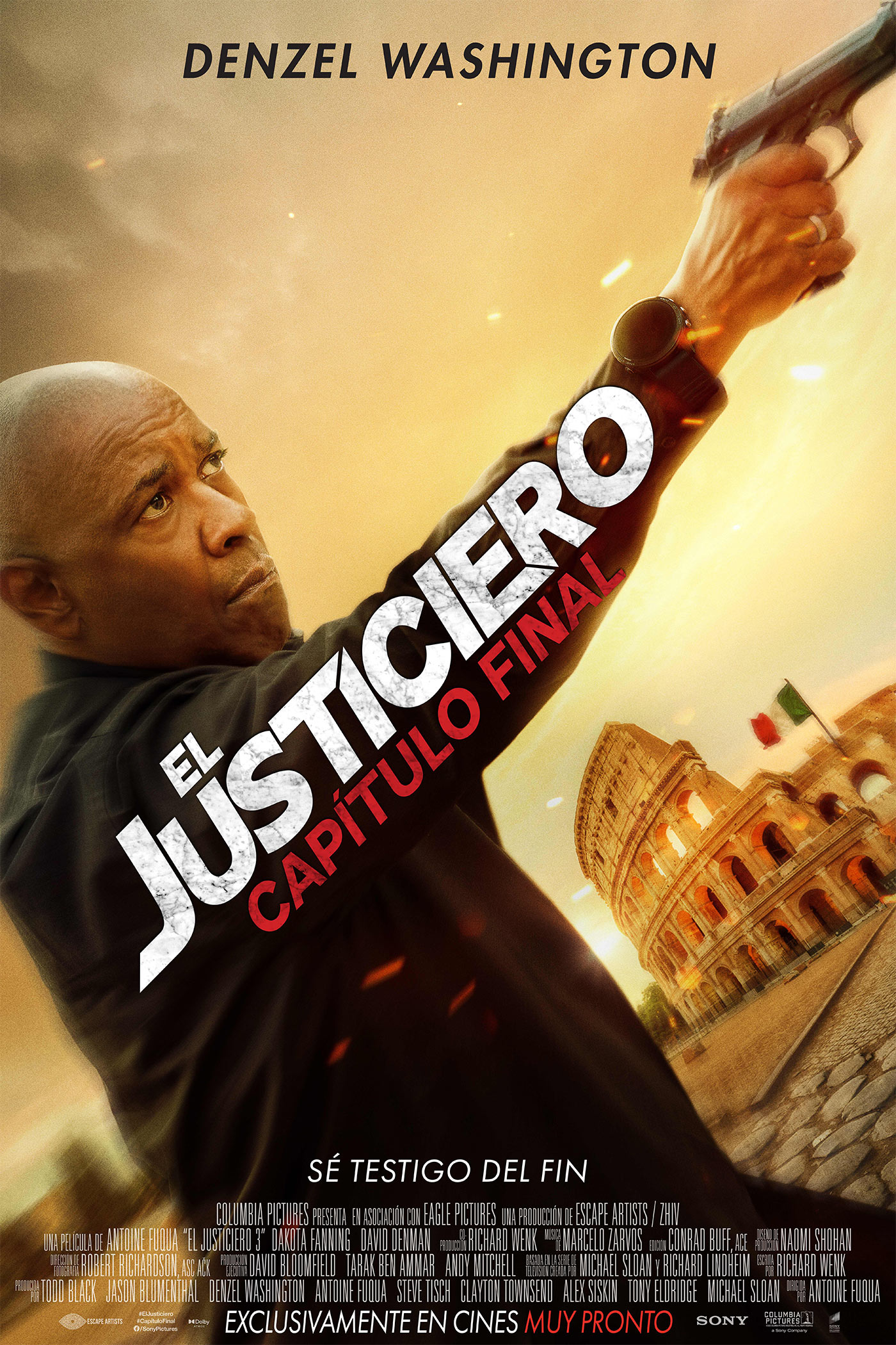 Póster oficial de "El Justiciero: Capítulo Final" 2023. Cr. Sony Pictures.